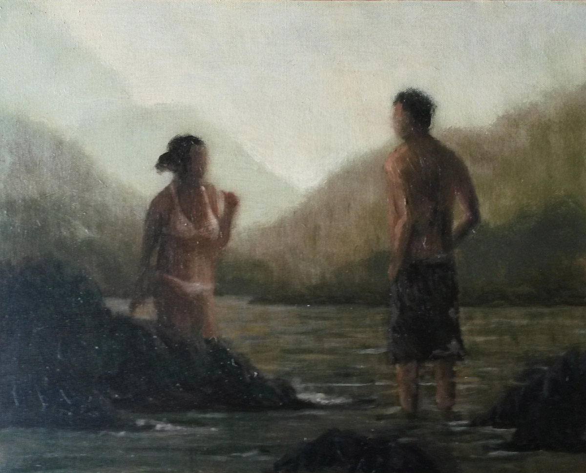 Figures 2 2014 Oil on canvas 30 x 40cm